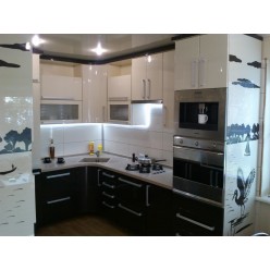 kitchen 89985 - facades of painted MDF + UV printing